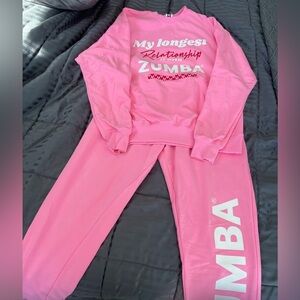 Pink sweatshirt set